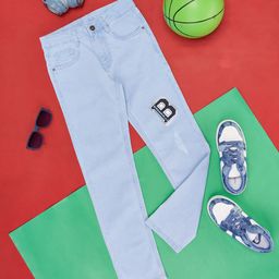 Pantaloons Junior Boys Clean Look Cropped Jeans-36