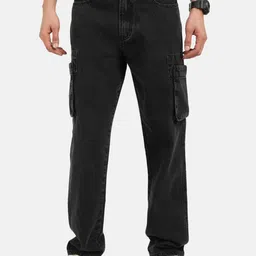 Bene Kleed Men Mid Rise Straight Fit Cargo Jeans-image-74