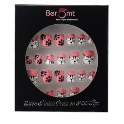 BEROMT Long Lasting French Tips False Nails Kit-image-84