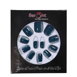 BEROMT 12 Pcs Long-Lasting Reusable Lightweight Salon Finish Press On Nail Tips - 604-image-84