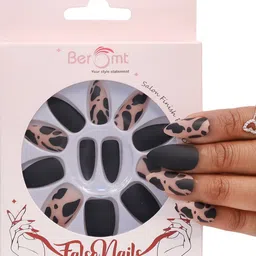 BEROMT 12-Pcs Animal Printed False Nails Box-30 gm-50