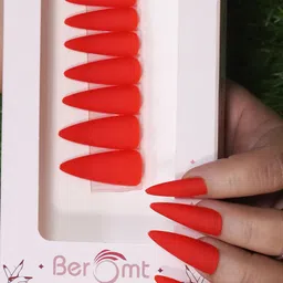 BEROMT 12Pcs Premium Matte Salon Finish Lightweight Press on False Nails Kit - Shade 566-image-21