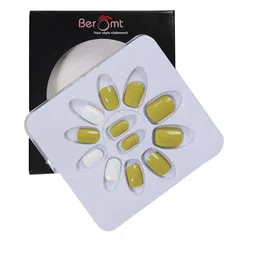 BEROMT 12 Pcs Long-Lasting Casual Salon Finish Press On Nails - Shade 581-image-10