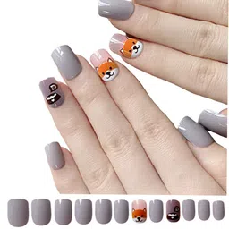 Secret Lives 24-Pcs Glossy Finish & Pub Design Fake Nails-35