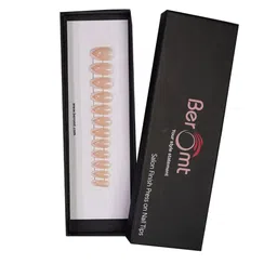 BEROMT 12Pc French Tips Salon Finish Lightweight Press on False Nails Kit - Shade 126-35
