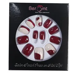 BEROMT 12 Pcs Long-Lasting Casual Salon Finish Press On Nails - Shade 756-image-22