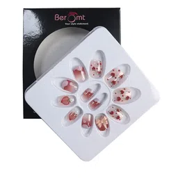 BEROMT 12 Pcs Long-Lasting Reusable Lightweight Salon Finish Press On Nail Tips - 740-16