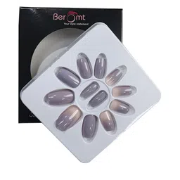 BEROMT 12 Pcs Long-Lasting Reusable Lightweight Salon Finish Press On Nail Tips - 735-image-72
