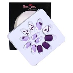 BEROMT 12 Pcs Long-Lasting Reusable Lightweight Salon Finish Press on Nail Tips - 651-image-62