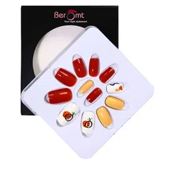 BEROMT 12 Pcs Long-Lasting Reusable Lightweight Salon Finish Press on Nail Tips - 660-54