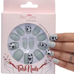 BEROMT 12-Pcs Animal Printed False Nails Box-30 gm-37