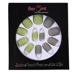 BEROMT 12 Pcs Long-Lasting Reusable Lightweight Salon Finish Press On Nail Tips - 629-image-48