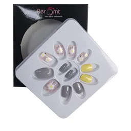 BEROMT 12 Pcs Long-Lasting Reusable Lightweight Salon Finish Press On Nail Tips - 755-42