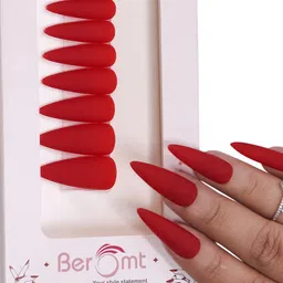 BEROMT 12 Pcs Premium Matte False Nails with Nail Care Kit-15