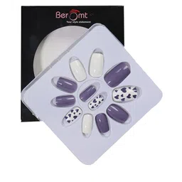 BEROMT 12 Pcs Long-Lasting Casual Salon Finish Press On Nails - Shade 583-image-36