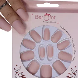 BEROMT 12Pcs Premium Matte Salon Finish Lightweight Press on False Nails Kit - Shade 430-39