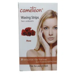 Cameleon Rose Waxing Strips For Face & Underarms - 20Pcs-image-91