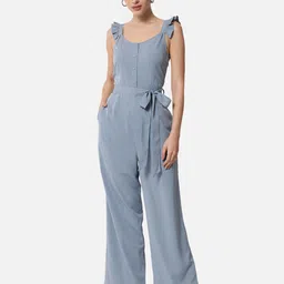 ALL WAYS YOU Waist Tie-Up Basic Jumpsuit-picture-46