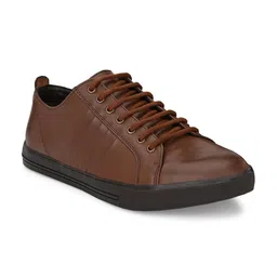 CARLO ROMANO Men Brown Leather Sneakers-7