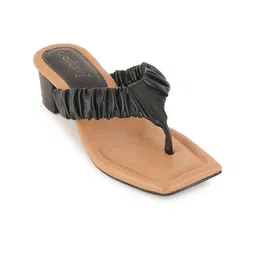 DressBerry Black Open Toe Block Heels-picture-8