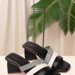 TRASE Multiple Striped Block Heels-24