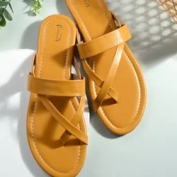 PANAHI Women Open One Toe Flats-39