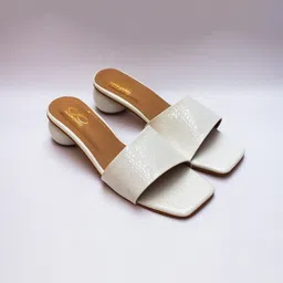 Schon Zapato Textured Block Mules with Bows-2