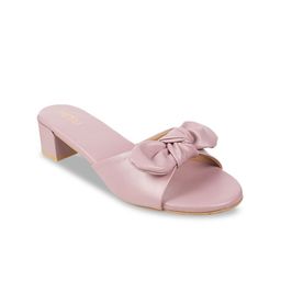 Metro Mauve Block Heels with Bows-2