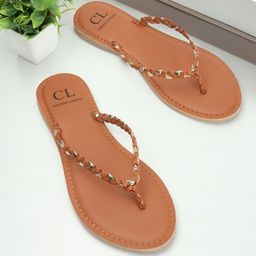 Carlton London Braided Detail Open Toe Flats-picture-3