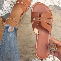 Jbarg Women Open Toe Flats-30