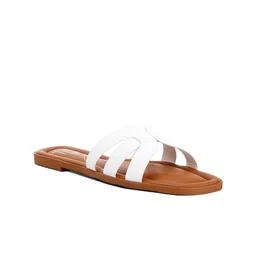 London Rag No Back Strap Open Toe Flats-55
