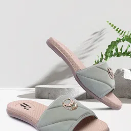 TWIN TOES Women Embellished Open Toe Flats-15