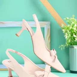 Carlton London Bow Detailed Slim Heeled Mules-51