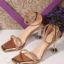 Carlton London Square Toe Closed Back Stiletto Heels Party Sandals-picture-18