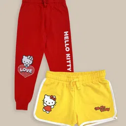Kids Ville Girls Printed Regular Shorts With Joggers-picture-35