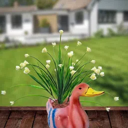 Garden Deco Pink & Blue 2 Pieces Duck Ceramic Pot Planters-25