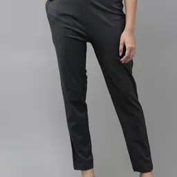 Kryptic Women Smart Regular Fit Trousers-image-3