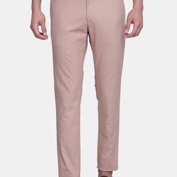 Blackberrys Men Peach-Coloured Skinny Fit Trousers-image-45