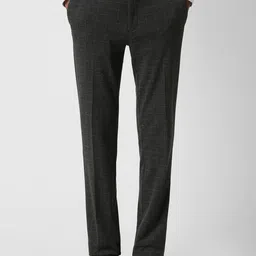 V Dot Men Checked Skinny Fit Formal Trousers-image-38