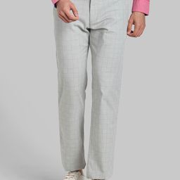 Parx Men Grey Checked Tapered Fit Trousers-image-64