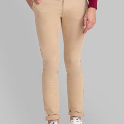 Parx Men Khaki Tapered Fit Solid Trousers-image-38
