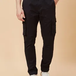 Globus Slim Fit Mid-Rise Pure Cotton Cargos-picture-34
