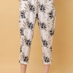 BLACK & BLAH BLAH Women Floral Printed Relaxed Loose Fit Trousers-image-64