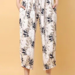 BLACK & BLAH BLAH Women Floral Printed Relaxed Loose Fit Trousers-image-78