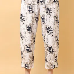 BLACK & BLAH BLAH Women Floral Printed Relaxed Loose Fit Trousers-image-93