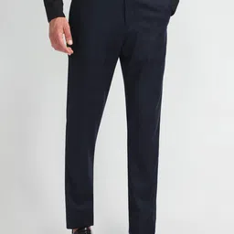 Arrow Men Checked Mid-Rise Smart Slim Fit Formal Trousers-picture-6