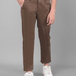 Crimsoune Club Boys Checked Slim Fit Mid-Rise Trouser-image-48