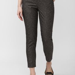 Van Heusen Woman Mid-Rise Textured Plain Trousers-image-77