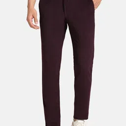 Blackberrys Men Slim Fit Mid-Rise Flat-Front Trousers-image-42
