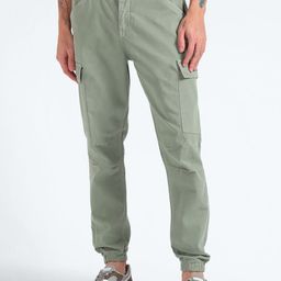 Flying Machine Men Mid-Rise Slim Fit Cargo Trousers-image-73